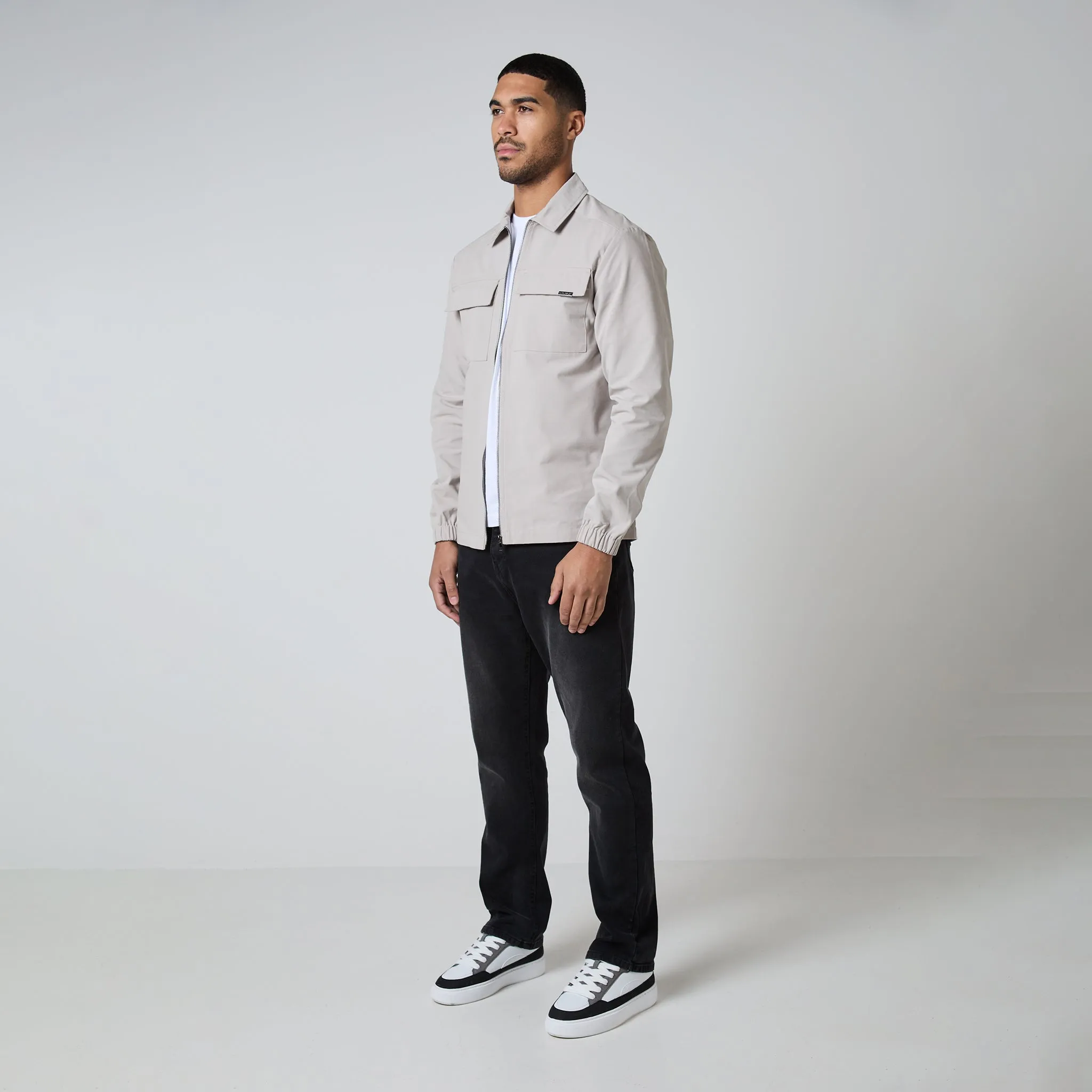 Smart Utility Overshirt | Stone