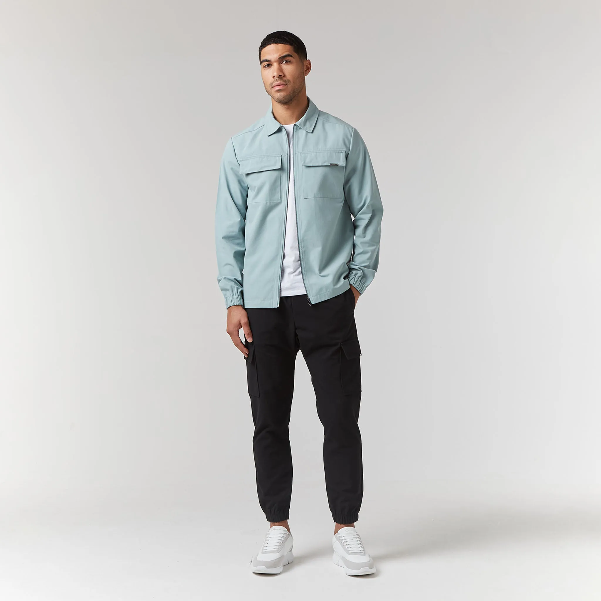 Smart Utility Overshirt | Washed Teal