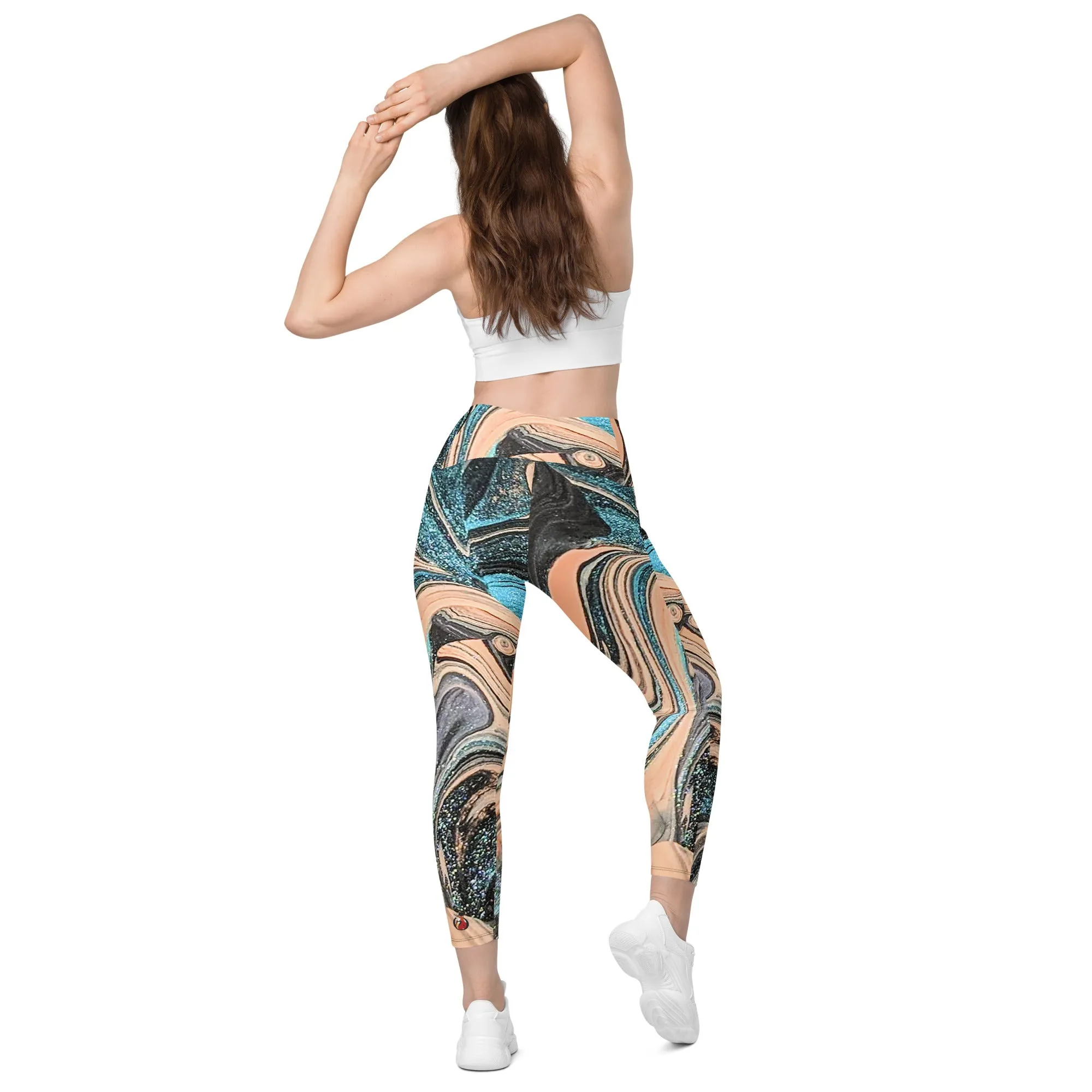 Snooty Fox Art Crossover Leggings with Pockets - Romero Design II