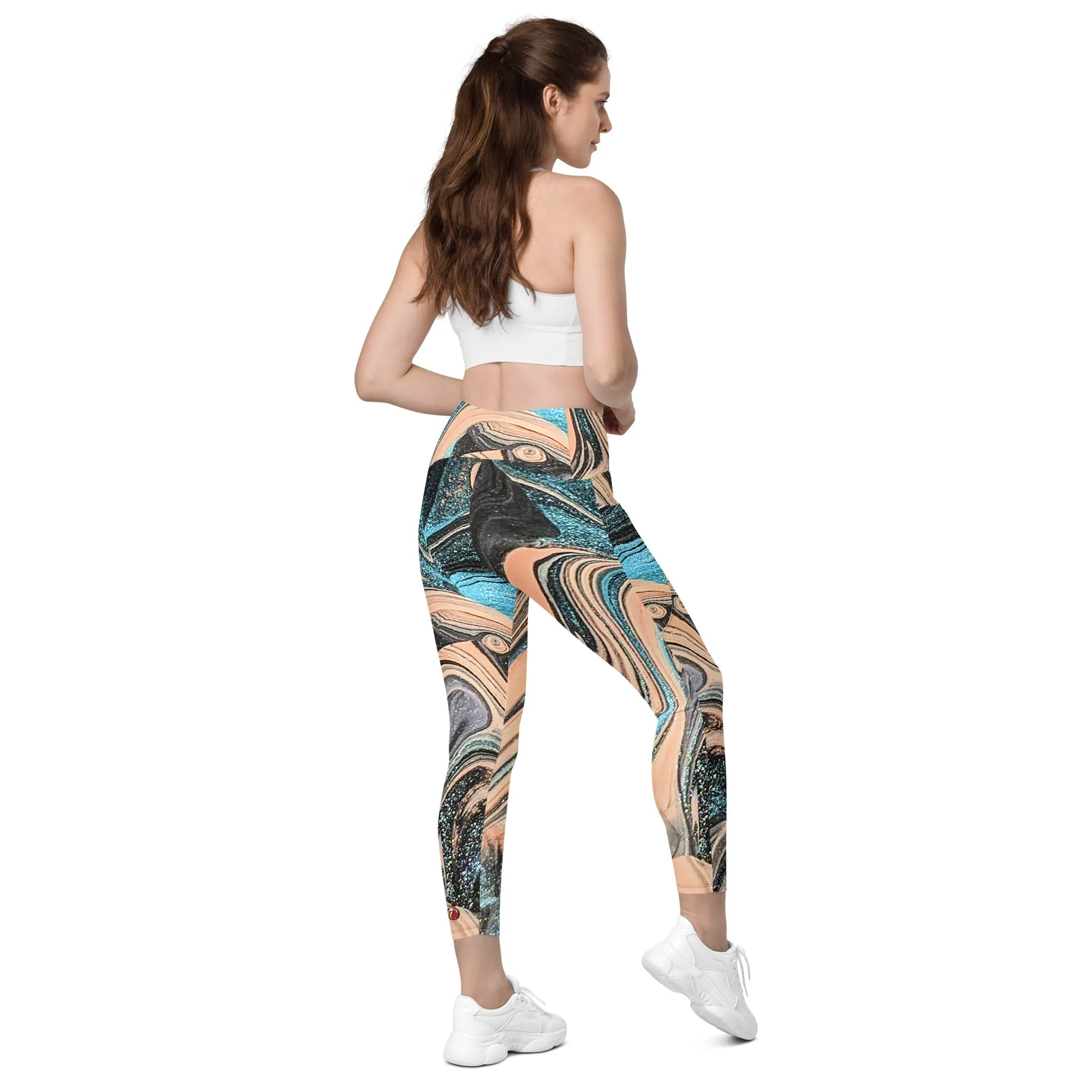 Snooty Fox Art Crossover Leggings with Pockets - Romero Design II