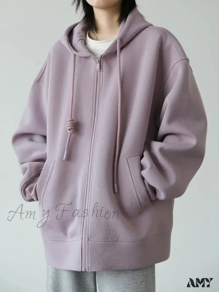 Solid Loose Casual Comfortable Trendy Stylish Elegant Classic Hoodies