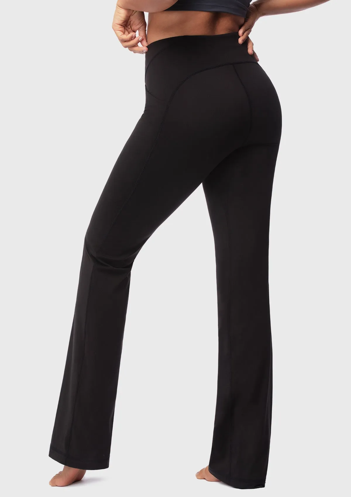 Songful High-Waisted Stretch Bootcut Yoga Pants Workout Leggings With Pockets