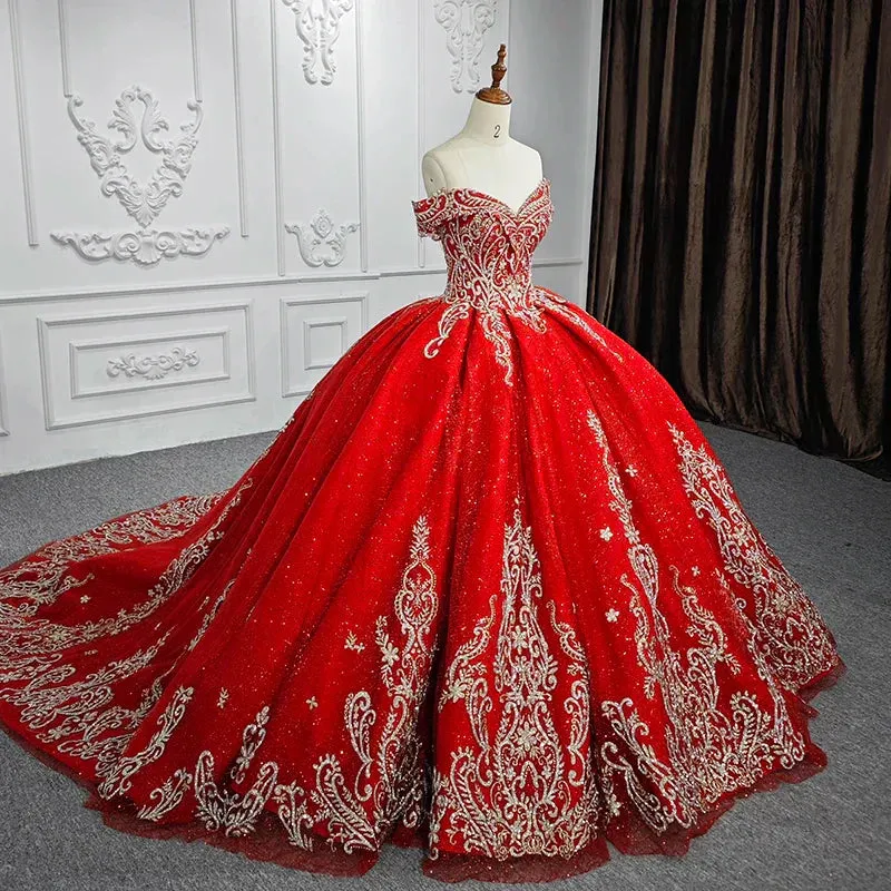 Stylish Embroidery Ball Gown Sweetheart Sleeveless Quinceanera Dresses Prom Dresses