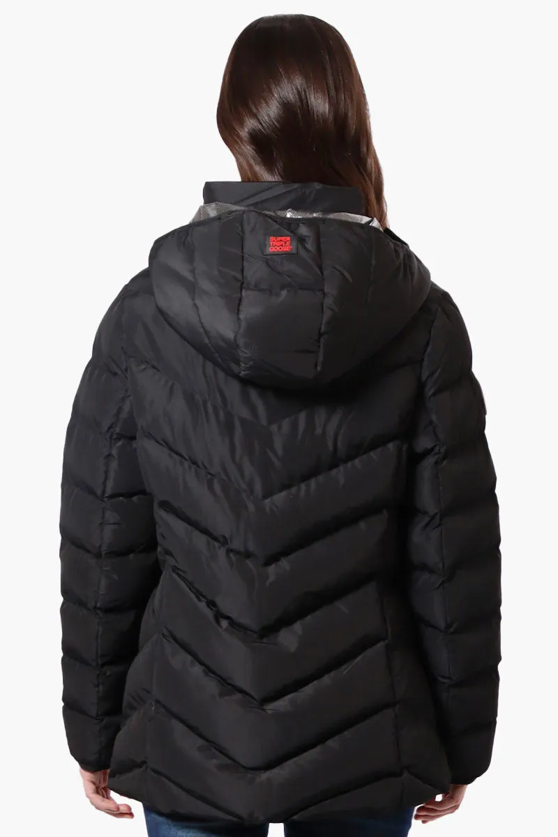 Super Triple Goose Heat Retention Lining Bomber Jacket - Black