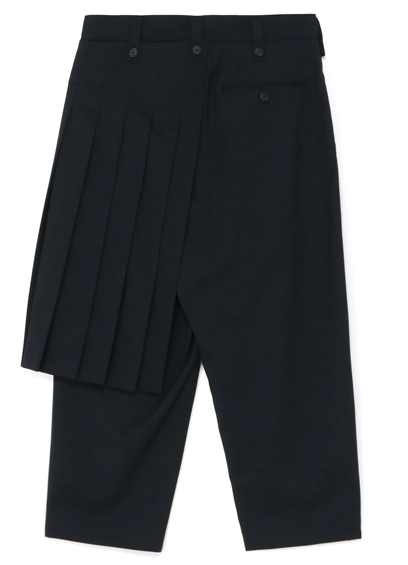 T/W GABARDINE LEFT SIDE PLEAT PANTS