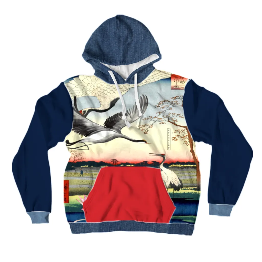 Two Cranes Pullover Hoodies