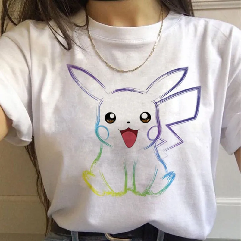 White Printed T-Shirt Set-2 Pokemon (Variants Available)