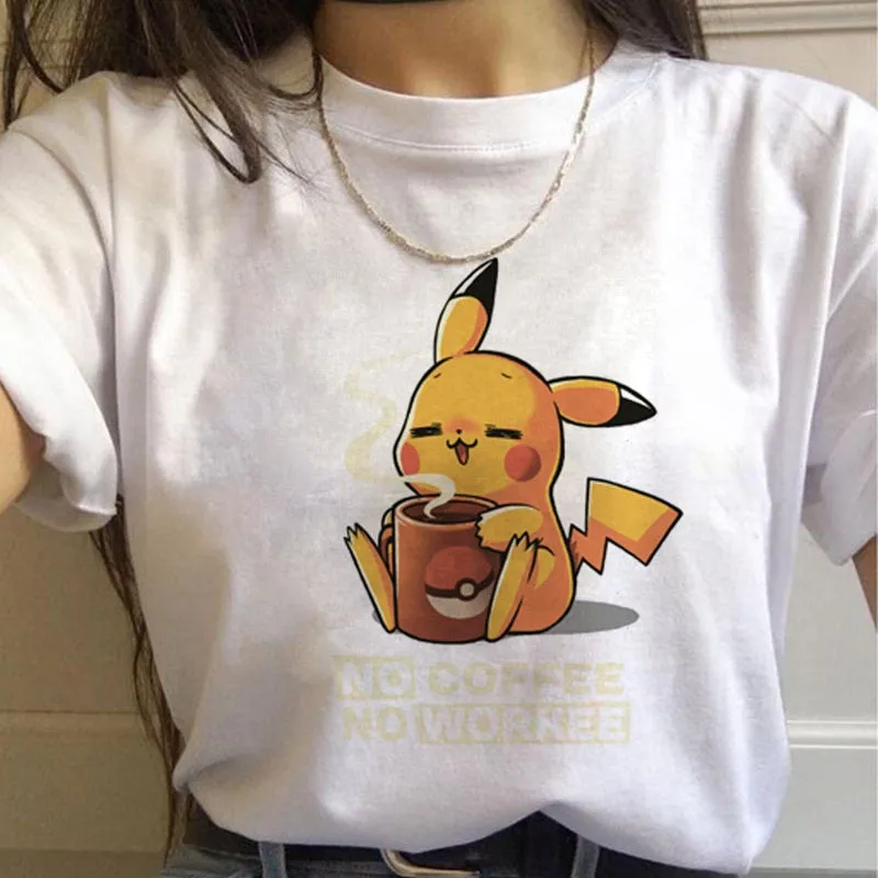 White Printed T-Shirt Set-2 Pokemon (Variants Available)