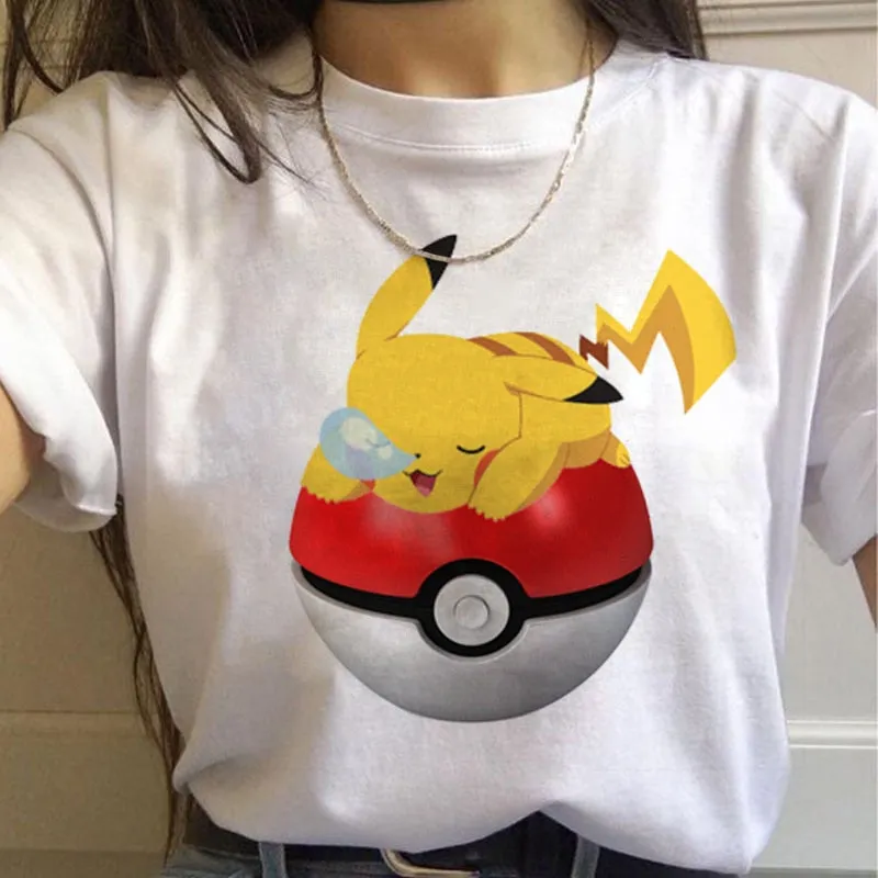 White Printed T-Shirt Set-2 Pokemon (Variants Available)