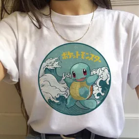 White Printed T-Shirt Set-2 Pokemon (Variants Available)