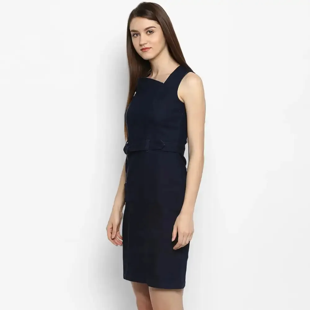 Women Stylish Denim Fit and Flare Dress