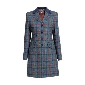 Women's Harris Tweed Jacket - Lily - Grey/Red/Blue Check - CLEARANCE